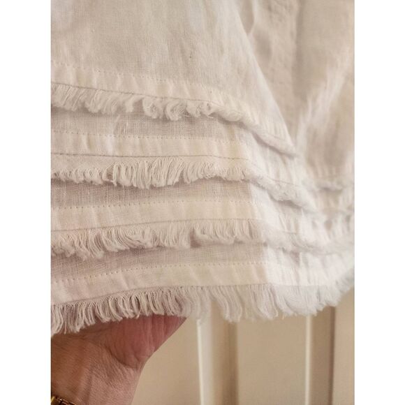 Tommy Bahama NWT Two Palms fringed linen skirt white size 0 - Picture 3 of 10
